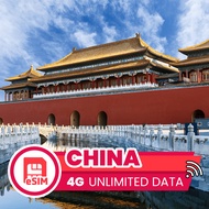 China & Hong Kong & Macau Esim Best Price 3 to 15 Days High Speed 4G+Unlimited