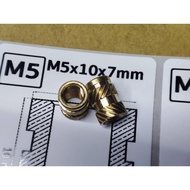 (10pcs) M5 nut insert for 3D printed part (M5x10x7)