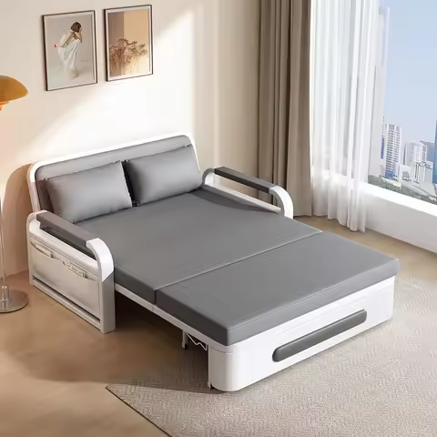 Single sofa bed folding dual-purpose double living room folding bed middle-aged and elderly bed lazy