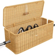 Best Selling <br>Decorative Cord Hider Box Rattan Cord Hider Organizer Box with Lid for Tv Computer 