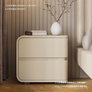 Luxury Free Small Cabinet Installation Light Style Cream Bedside Cabinet Simple Storage Solid Wood L
