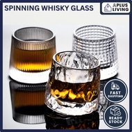 Spinning Whisky Glass Cocktail Brandy Whisky Tequila Cognac Spinning Rotatable Beer Glass Soju Glass