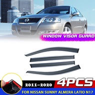 Car Windows Visor for Nissan Sunny Almera Latio N17 2011~2020 2012 Vent Door Awnings Sun Rain Eyebro