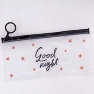 Gratis Ongkir - Tempat Pensil Transparan / Tempat Pensil Zipper / Pouch Zipper Pensil Case
