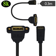 8K Mini DisplayPort Female with Screw Hole to DP Female DP to Mini DP MINIDP Cable 60hz