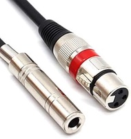 6.35 mm 1/4" Female to XLR Female Adapter Cable,Quarter inch TS/TRS to XLR 3 Pin Interconnect Cable 