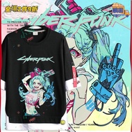 Fan Chaser Cyberpunk 2077 Edge Walker Lucy Rebecca Street Wear Joint Short-Sleeved T-Shirt Summer Ma