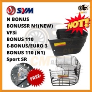 SYM Motor Raga/Bakul CJM PVC dan Besi SYM N BONUS/BONUSSR N1(N)/VF3i/BONUS 110/E-BONUS/EURO 3/BONUS 110(N1)/Sport SR