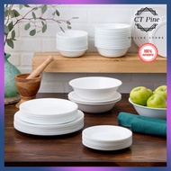 Corelle Winter Frost White N Loose Bowl /// Classy Square Round Soup Serving Dessert Rice Cereal Noodle Mangkuk