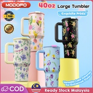 MODOFO 40oz Tumbler with Straw Thermos Bottle Aesthetic Tumbler Botol Air Tahan Sejuk Aquaflask Tumb