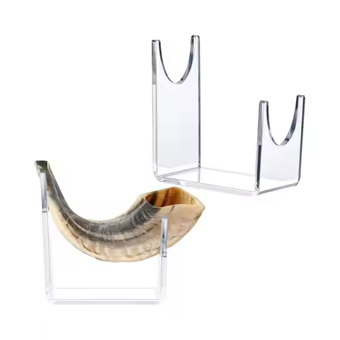 2Piece Acrylic Stand For Shofar Bracket Stand Easel Rack Holder Support Sheep Horn Swords Display St