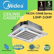 [LATEST MODEL]MIDEA R32 1.5HP-3.0HP Ceiling Cassette Standard Non-Inverter Air Cond.[INSTALLATION]