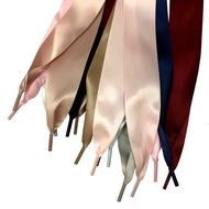 4cm Extra Wide Satin Shoelaces Flat Ribbon Shoe Laces Boot Lace Various Colors 100 - 150 CM