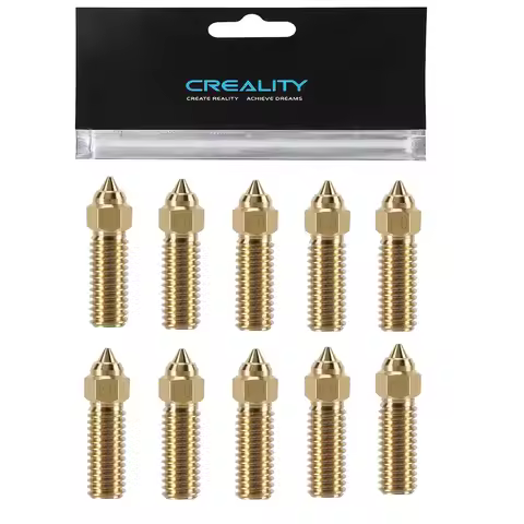 Creality K1 Brass Nozzles Kit, 3D Printer 10PCS High Speed 0.4mm Nozzles Kit for K1, K1 Max, Ender 3