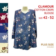 GLAMOUR Printed Cotton Crepe Blouse (size 42-52) 84214