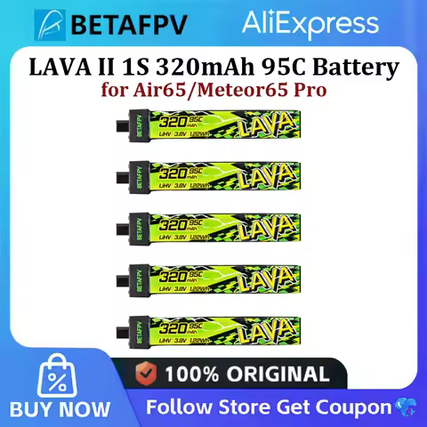 BETAFPV LAVA II 320mAh 1S 95C Battery for Air65, Meteor65 Pro, Cetus Brushless Whoop Quadcopter