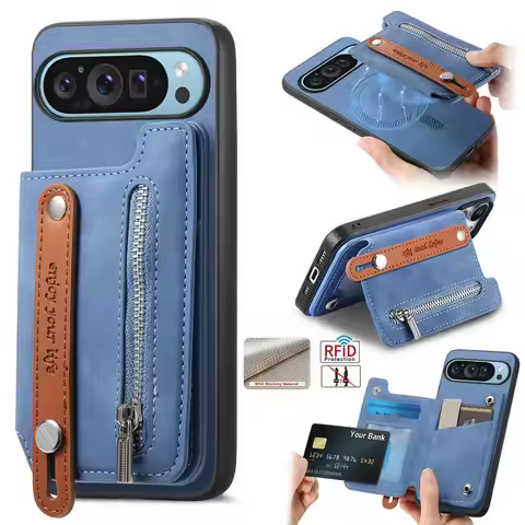 Magnet Detachable 2IN1 Leather Card Case for Google Pixel 10 9 Pro XL Pixel9 8 A 7A 8A 9A Pixel8 7 5