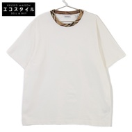 Burberry 8110100 25SS 白色短袖格紋飾邊 T 卹 XL [二手]