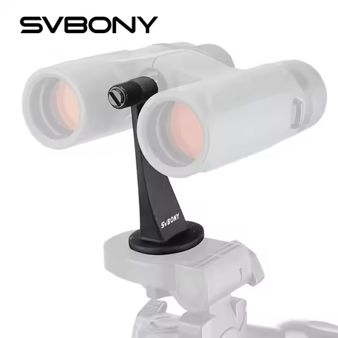 SVBONY SV111 Fully Metal Binoculars Tripod Telescope Mount Adapter 1/4 Inch Threading Black w/ Rubbe