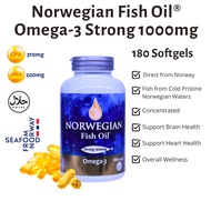 Norwegian Fish Oil® Omega-3 Strong | DHA, EPA | From Norway | Halal | 1000mg per Softgel