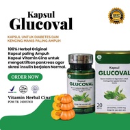 (1 BOTOL BPOM) 20 KAPSUL GLUCOVAL GOSUGAR LABU CINA OBAT DIABETES AMPUH PENURUN GULA DARAH LUKA BASA