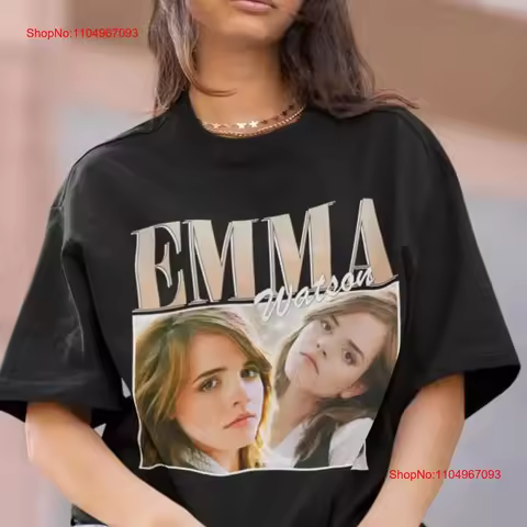 Emma watson Vintage Homage Classic T Shirt vintage Washed graphic Comfortable Versatile Soft Casual 