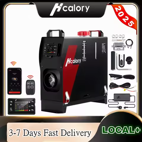 Hcalory HC1-S 12V/24V Auxiliary Heater Diesel 2025 Upgrade All in One 8KW Air Diesel Heater with Blu