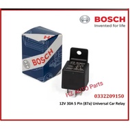 Bosch Universal Automotive Car Relay 12V 30A/20A 5 Pin (87a) 87/87A MINI Relay 0332209150 (Made in G