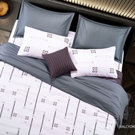 SANTAS ชุดเครื่องนอน ชุด 7 ชิ้น ดีไซน์ HALCYON ทอ 350 เส้นด้าย Cotton USA