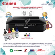 printer canon pixma ix6770 print only a3 infus tabung bening - ix6870 wifi dye kayu+ext bubble