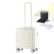 กระเป๋าเดินทางขึ้นเครื่องบินได้  luggage 18นิ้ว กระเป๋าเดินทางล้อลาก เปิดด้านหน้า วัสดุABS+PC ทนสุดๆ