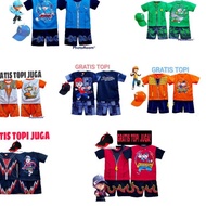 Limited BOBOIBOY Suit 1set BOBOIBOY Costume Clothes BOBOIBOY TER 1set Hat Can BOBOIBOY GALAXY Leaf Water Fire Lightning BOBOIBOY T-Shirt Hat