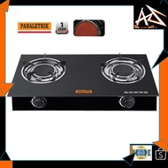 MALAYSIA UP📣(AZWAR SHOP) Panaletrik Infrared Glass Gas Stove Tempered Glass 2 Burner Table Top Gas S