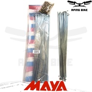 Maya Spokes Bicycle 26+/700 14G x 282mm Chrome Spokes Jengki Fixie Roadbike Racing Bike