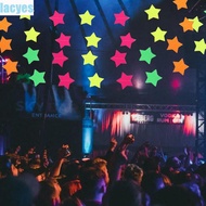 LACYES Neon Fluorescent Garland, 2m Fluorescent Paper Round Pentagram Fluorescent Banner, Party Supp