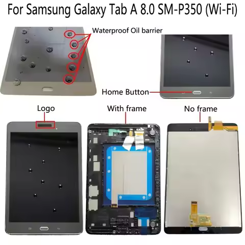 Shyueda 100% New For Samsung Galaxy Tab A 8.0 SM-P350 (Wi-Fi) 768 x 1024 LCD Display Touch Screen Di
