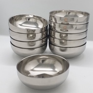 BỘ 10 CHÉN INOX CÁCH NHIỆT TRƠN 11cm - BỘ 10 CHÉN ĂN CƠM