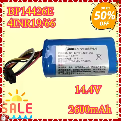New 14.4V 2600mAh Li-ion Battery For Ursus Trotter BP14426E 4INR19/66 Robot Vacuum Cleaner Battery A