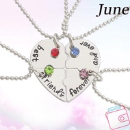 JUNEGOODS 4 Bff Friend Love Necklace Best Friend Froever Necklace