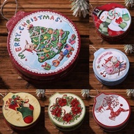 Blala Christmas Round  Biscuit Cookie Storage Box Hanging Tree Tin  Coin Cont