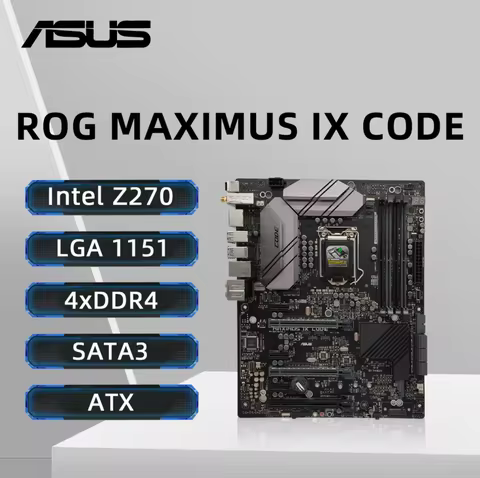 ASUS ROG MAXIMUS IX CODE Motherboard Support i5-6500 7600K i7-6700K 7700K CPU DDR4 4133MHz ARGB USBC