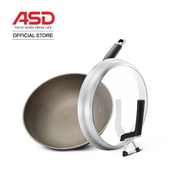 ASD Ti-Fusion 30cm / 32cm  3-Ply Stainless Steel Stirfry Wok + Standing Lid - CC30Z2Q / CC34Z2Q