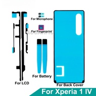 For Sony Xperia 1 IV XQ-CT72 CT62 Front LCD Display Screen Adhesive Back Cover Rear Housing Door Sti