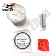 6E7-11631-00ชุดลูกสูบ Std พร้อมแหวนลูกสูบสำหรับ Yamaha 2T ชิ้นส่วนนอกลำตัวรถ9.9 15HP 682 684 63V 63W
