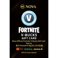Nova Official Fortnite V-Bucks Gift Card Top Up | Kad Rasmi Malaysia | ShopeePayLater GrabPayLater A