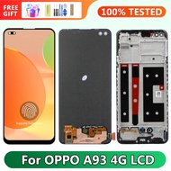 Super Amoled A93 4G Screen with Frame, for Oppo A93 CPH2121 CPH2123 Lcd Display Touch Screen Digitiz