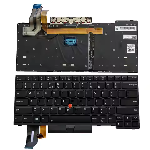 US/RU Laptop Keyboard for Lenovo Thinkpad E480 E485 E490 T480S T490 T495 L380 L390 L480 L490 P43s TP