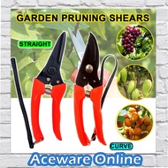 Garden Pruning Shears Plants Trimming Shear Scissors Pruner Trimmer Curve Straight Blade Scissors