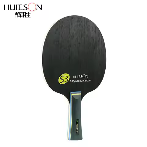 Huieson High Tech Surface Wood Table Tennis Blade Small Handle Ping Pong Paddle for Children S3