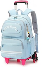Rolling Backpack for Girls Kids Backpack with Wheels Roller Bookbag Trolley School Bag Wheeled Bag